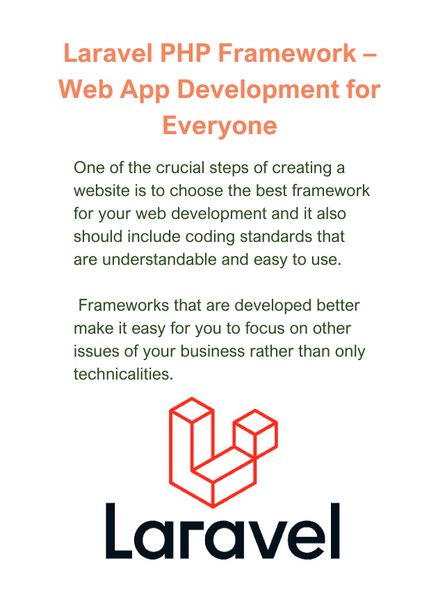 Laravel PHP Framework for Web App Development