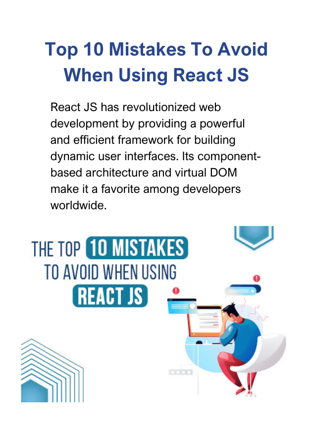 Top 10 Mistakes To Avoid When Using React JS